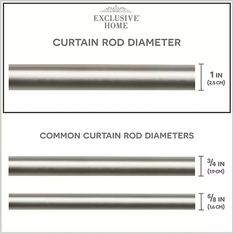 Curtain Rods & Hardware-Kirklands Home Matte Silver Modern Twist Curtain Rod, 120 in.