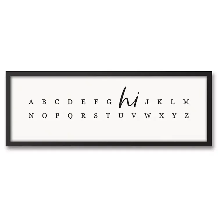 Wall Quotes & Signs-Kirklands Home Hi Alphabet Framed Canvas Wall Plaque