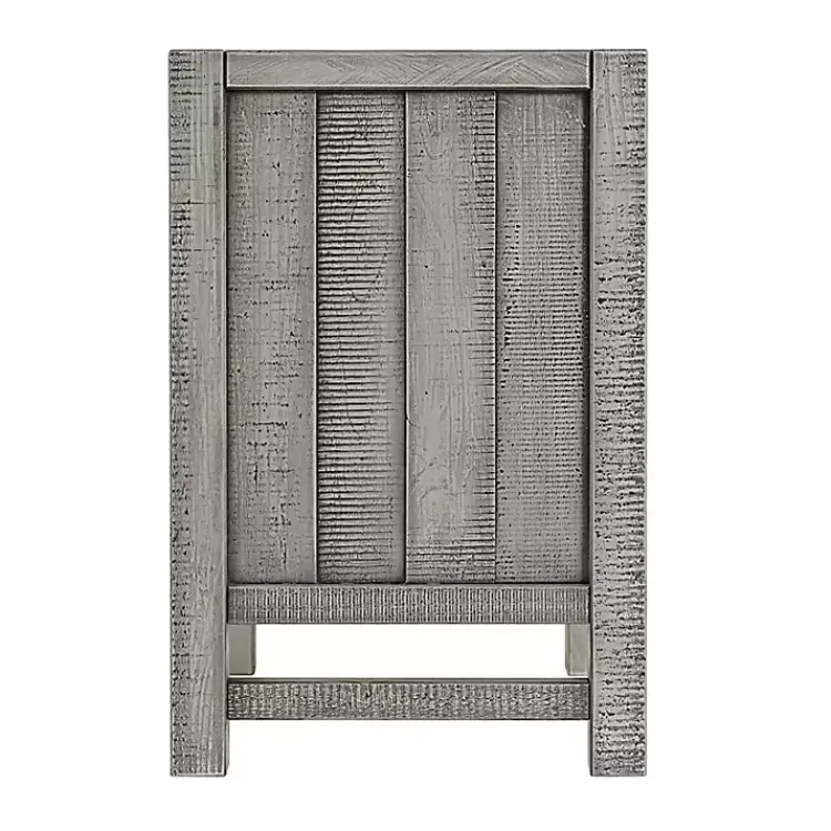 Nightstands-Kirklands Home Wood Open Shelf Nightstand Gray