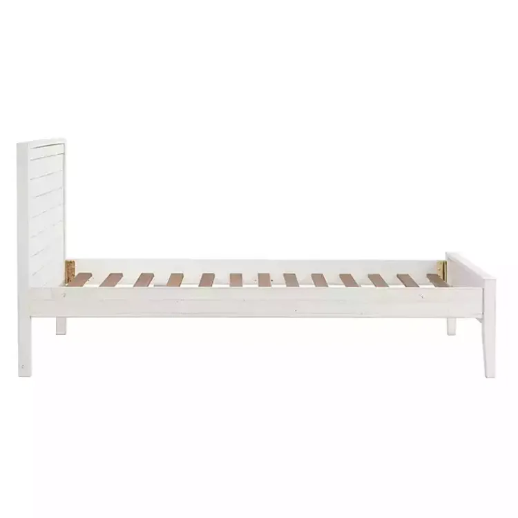 Beds & Headboards-Kirklands Home Rustic White Pine Panel Twin Bed Frame