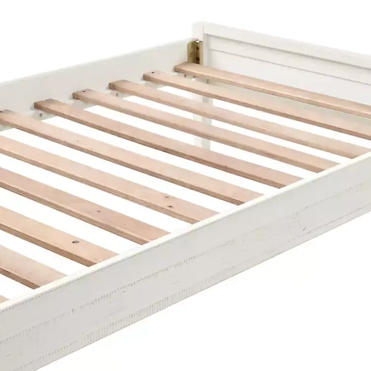 Beds & Headboards-Kirklands Home Rustic White Pine Panel Twin Bed Frame