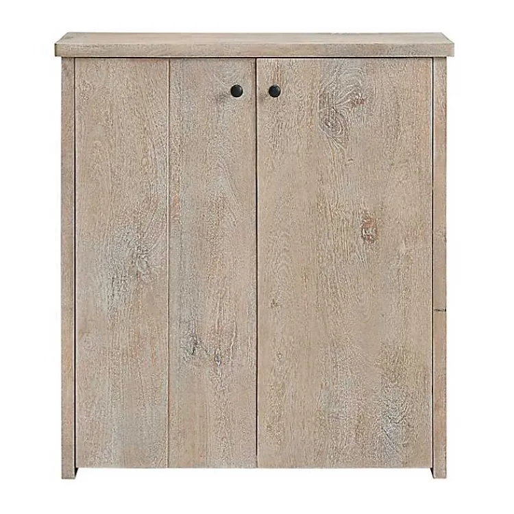 Entryway Furniture-Kirklands Home Natural Mango Wood Shoe Cubbie