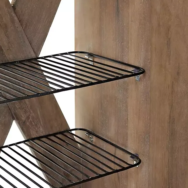 Entryway Furniture-Kirklands Home Natural Mango Wood Shoe Cubbie