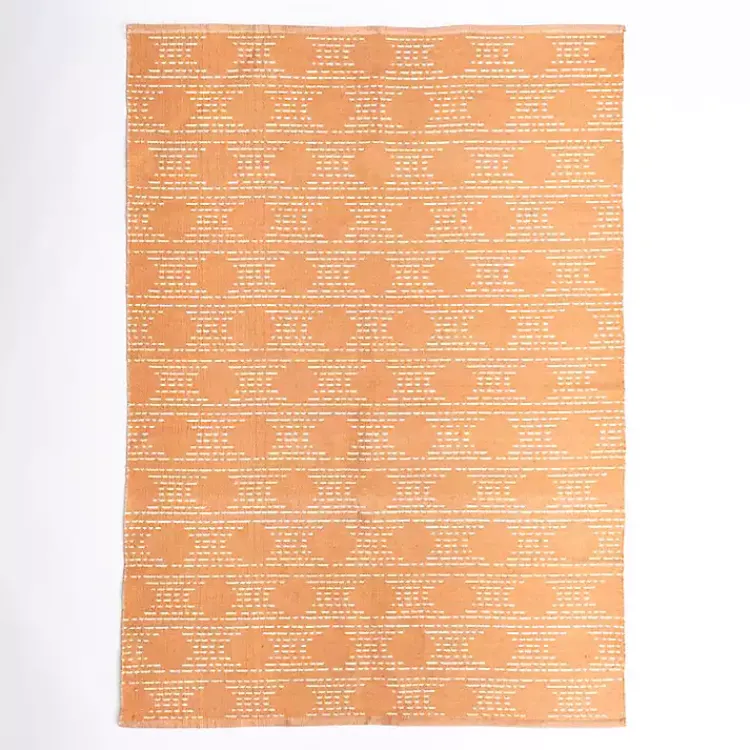 Outdoor Rugs-Kirklands Home Coral Shibori Outdoor Area Rug, 5x7 Orange