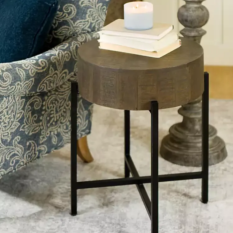 Accent & End Tables-Kirklands Home Jodi Mango Wood Side Table