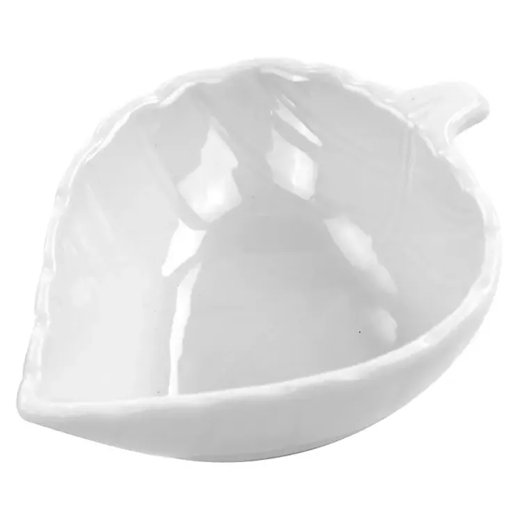 Serving & Entertaining-Kirklands Home Martha Stewart Ceramic Leaf Dishes, Set of 4 White