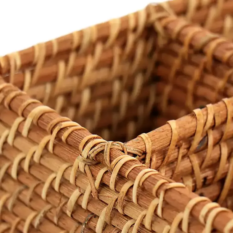 Serving & Entertaining-Kirklands Home Woven Rattan Martha Stewart Flatware Caddy Brown
