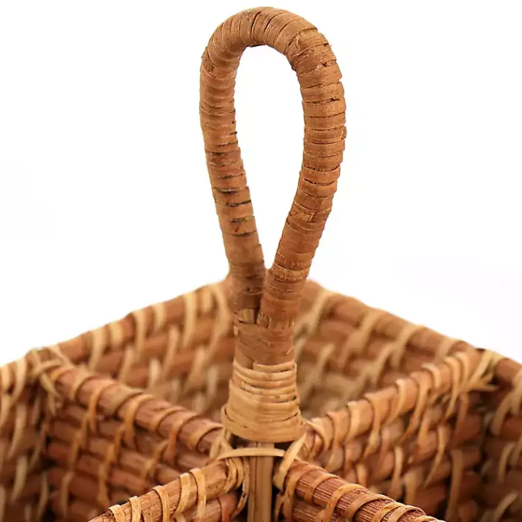 Serving & Entertaining-Kirklands Home Woven Rattan Martha Stewart Flatware Caddy Brown