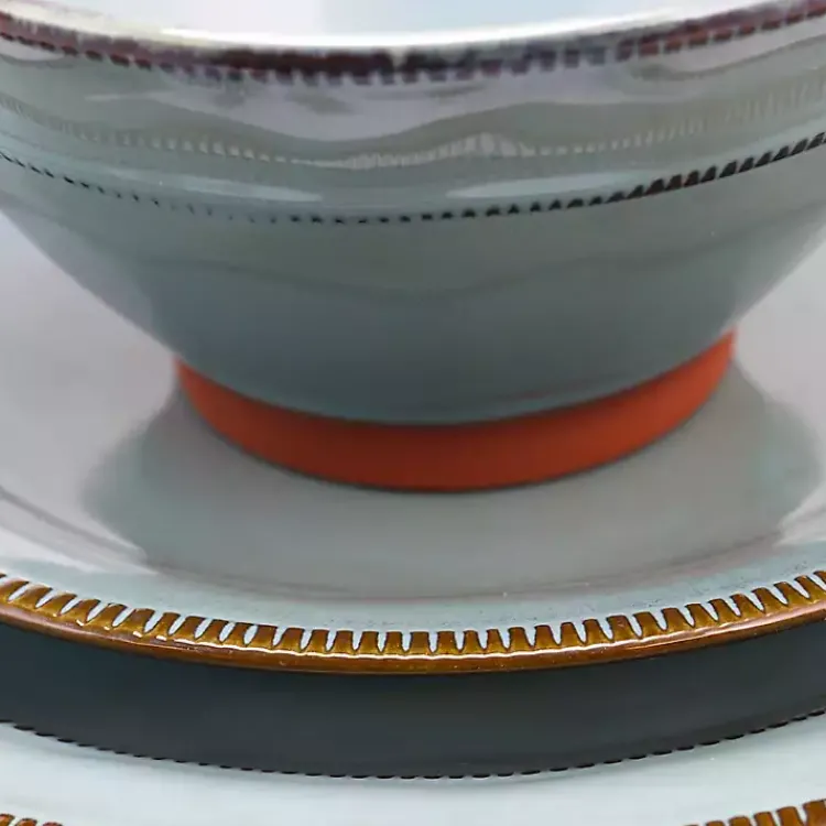 Dinnerware-Kirklands Home Azure Glazed Round 12-pc. Dinnerware Set