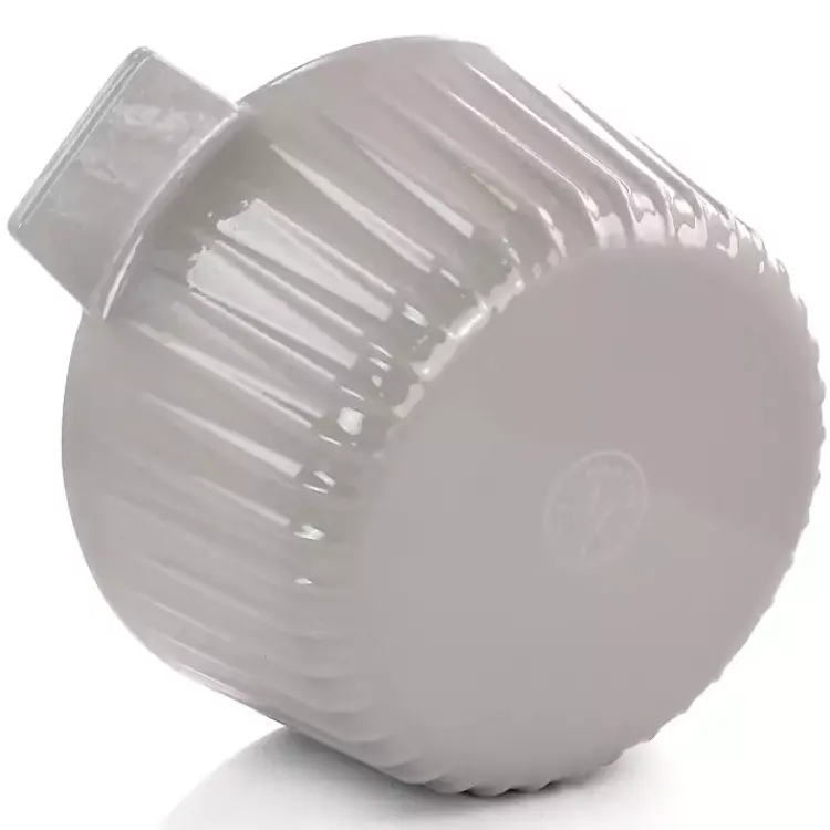 Bakeware & Cookware-Kirklands Home Martha Stewart Ribbed 5 Quart Dutch Oven Gray