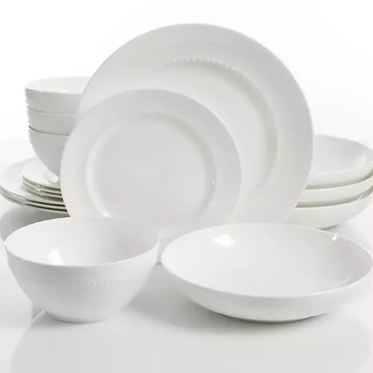 Dinnerware-Kirklands Home Bone China 16-pc. Dinnerware Set White