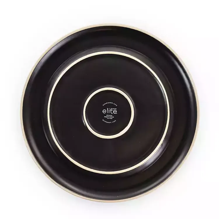 Dinnerware-Kirklands Home Modern Stoneware 16-pc. Dinnerware Set Black