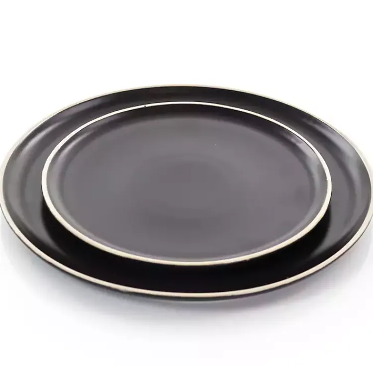 Dinnerware-Kirklands Home Modern Stoneware 16-pc. Dinnerware Set Black