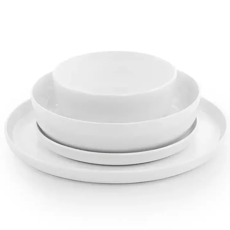Dinnerware-Kirklands Home Modern Ceramic 16-pc. Dinnerware Set White