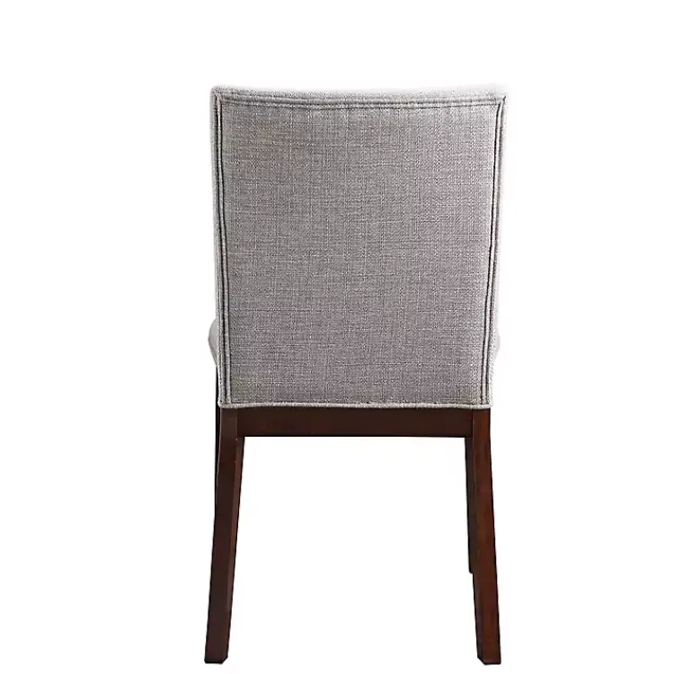 Dining Chairs-Kirklands Home Greige and Walnut Dining Chairs, Set of 2