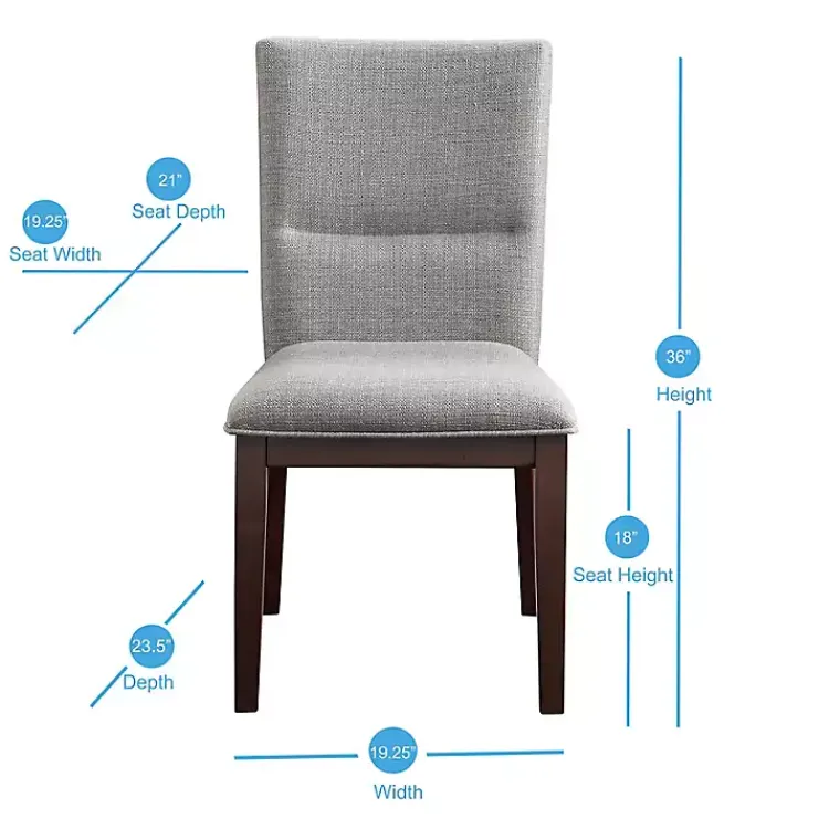 Dining Chairs-Kirklands Home Greige and Walnut Dining Chairs, Set of 2