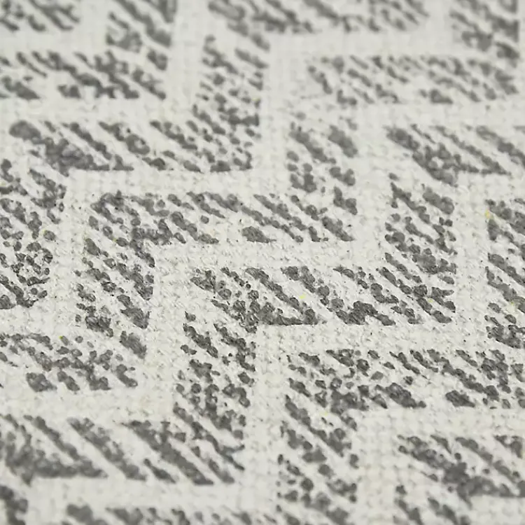 Area Rugs-Kirklands Home Gray Geo Stripes Tassel Fringe Area Rug, 5x7