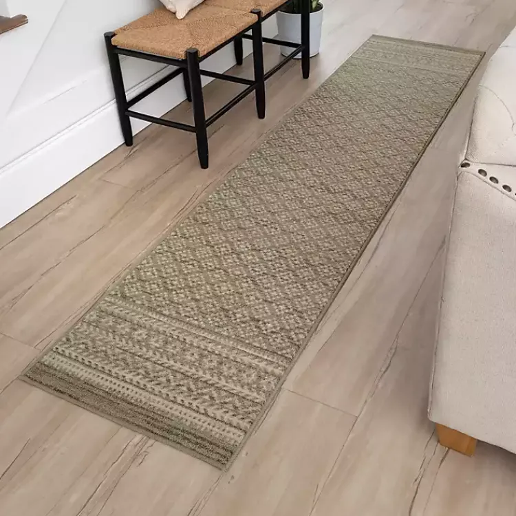 Area Rugs-Kirklands Home Smoky Ornamental Patterned Floor Runner, 2x8