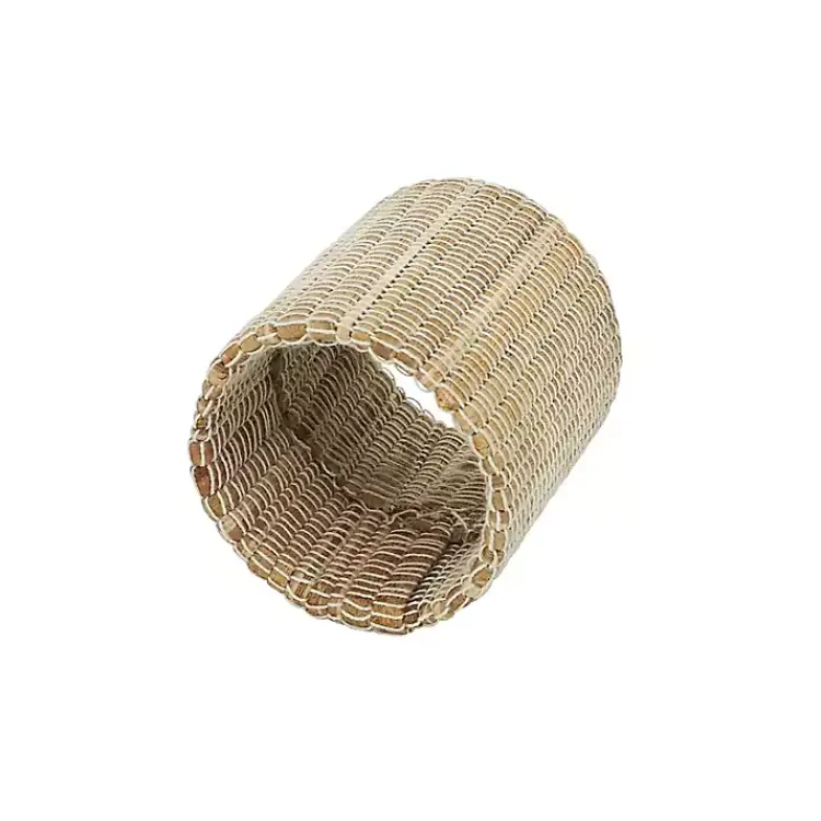 Table Linens-Kirklands Home Woven Neutral 4-pc. Napkin Ring Set Tan