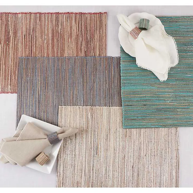 Table Linens-Kirklands Home Woven Minty 4-pc. Napkin Ring Set