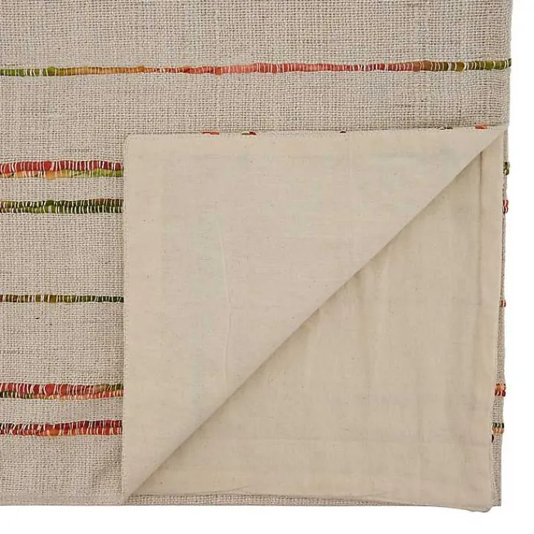 Table Linens-Kirklands Home Multicolor Woven Lines Table Runner, 90 in.