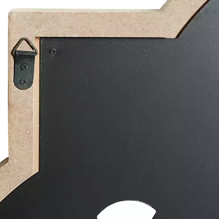 Clocks-Kirklands Home Black Metal Quatrefoil Farmhouse Wall Clock