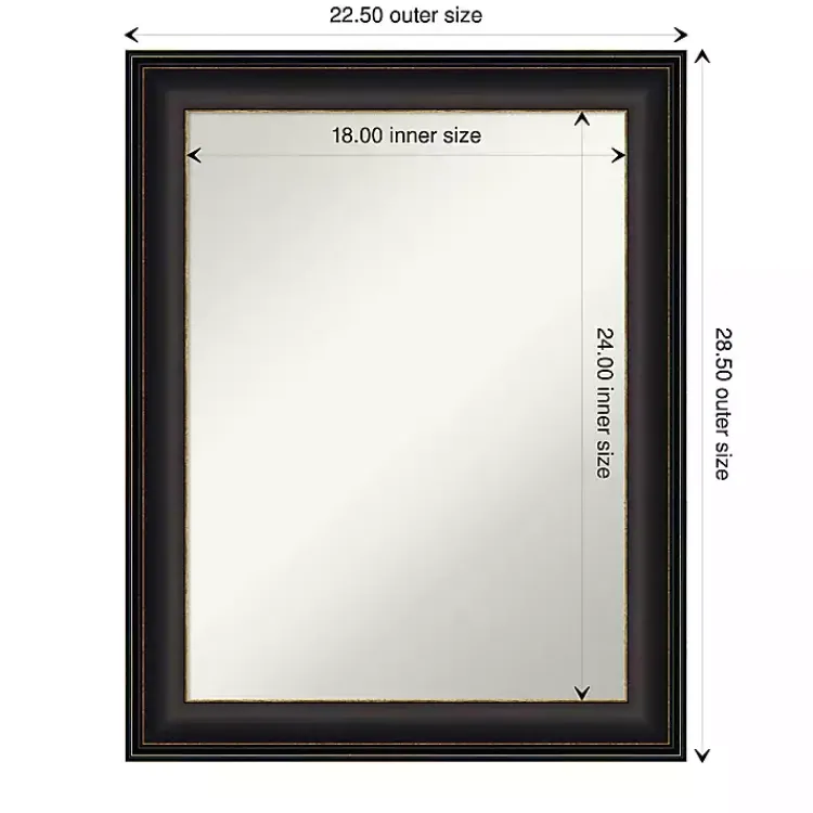 Framed Mirrors-Kirklands Home Bronze Trio Oil Rubbed Decorative Framed Mirror