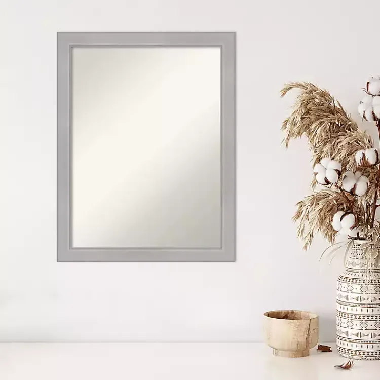 Framed Mirrors-Kirklands Home Brushed Nickel Modern Decorative Wall Mirror