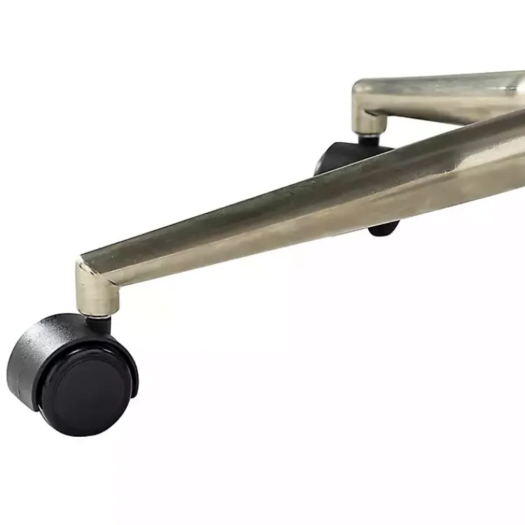 Office Furniture-Kirklands Home Faux Leather Tufted Back Office Chair Brown