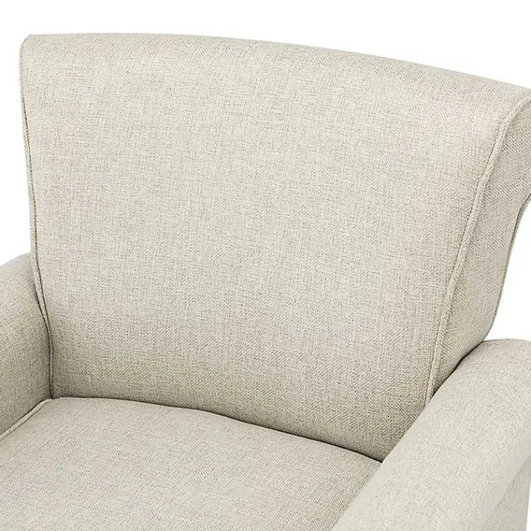 Accent Chairs-Kirklands Home Light Miriam Nailhead Trim Armchair Gray