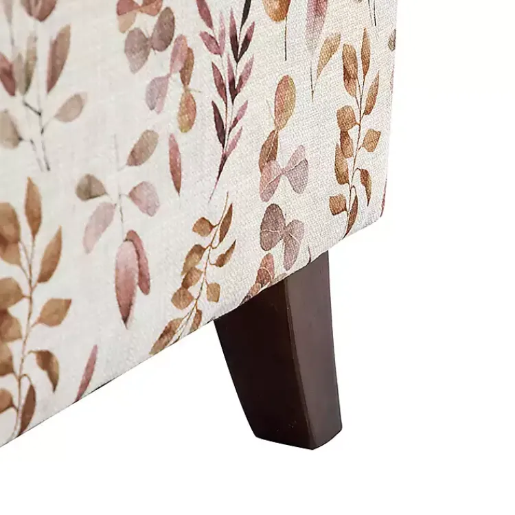 Accent Chairs-Kirklands Home Yellow and Orange Leaf Upholstered Accent Chair