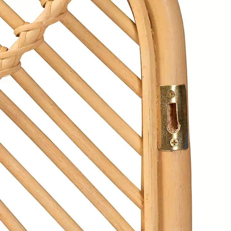 Beds & Headboards-Kirklands Home Linear Rat Wall Mounted Queen Headboard Tan