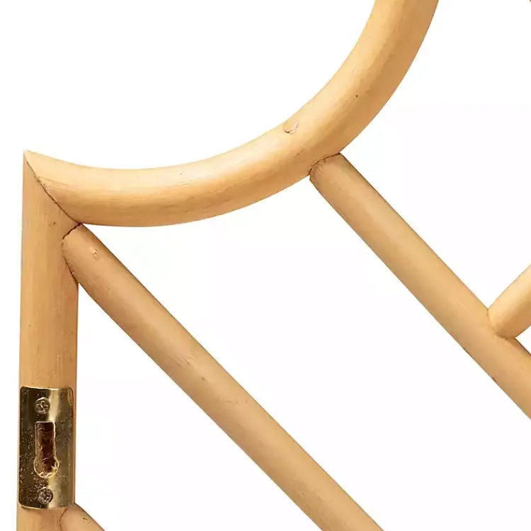 Beds & Headboards-Kirklands Home Geometric Weave Rat Queen Headboard Tan