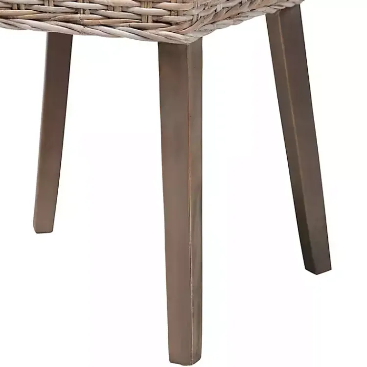 Dining Chairs-Kirklands Home Natural Rattan Cutout Back Dining Chair Brown
