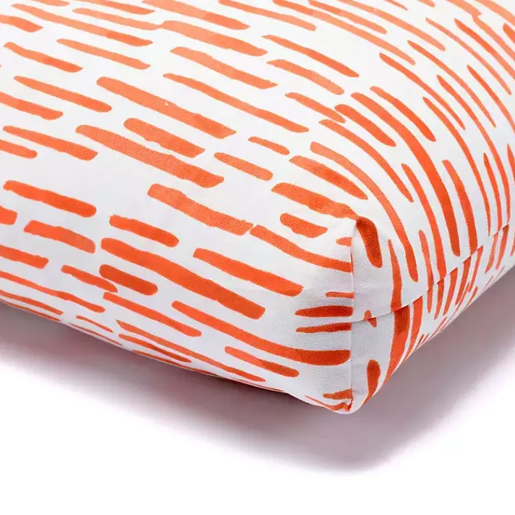 Outdoor Cushions & Pillows-Kirklands Home Patterned Outdoor Bench Cushion Orange