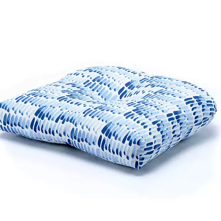 Outdoor Cushions & Pillows-Kirklands Home Light Patterned Outdoor Chair Cushion Blue