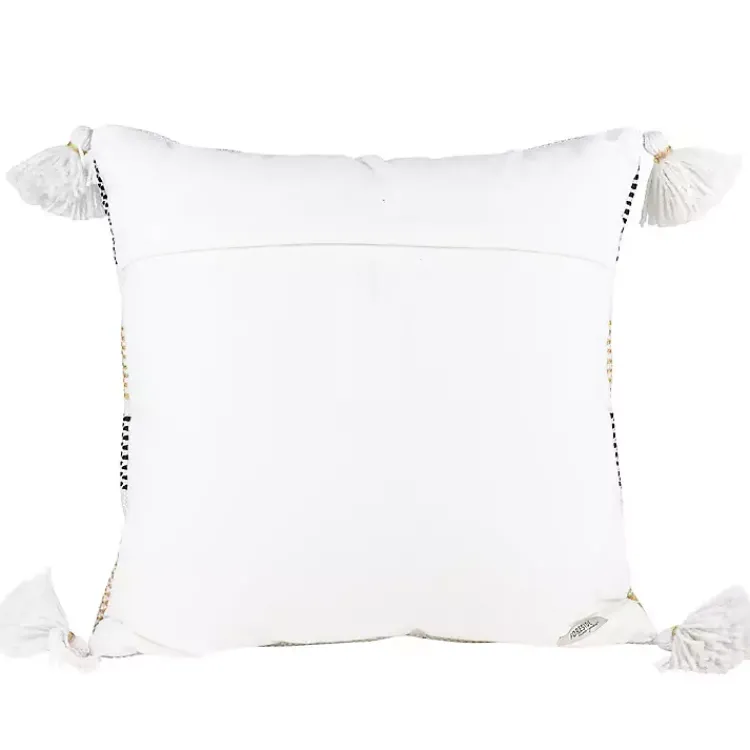 Outdoor Cushions & Pillows-Kirklands Home Tan Textured Stripes Outdoor Throw Pillow