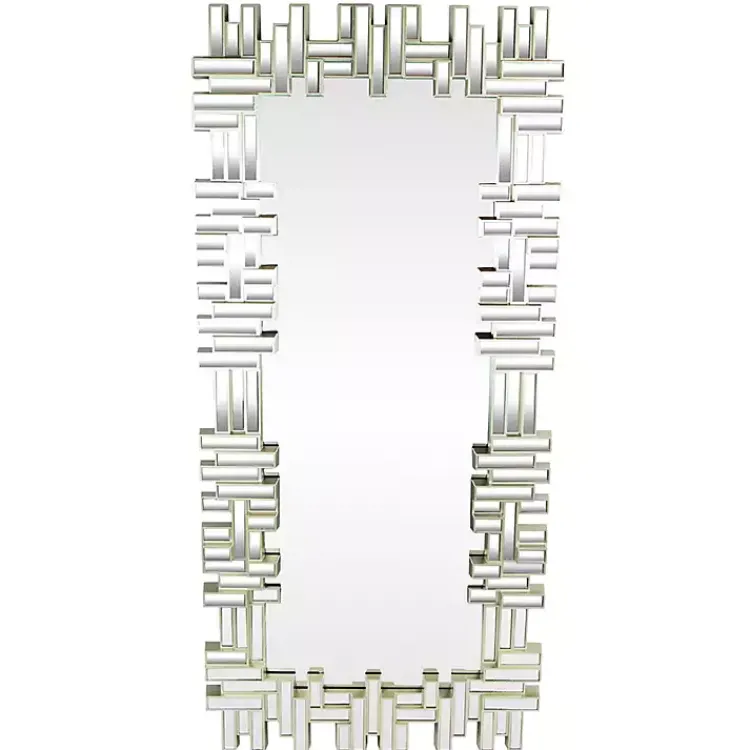 Decorative Mirrors-Kirklands Home Champagne Gold Rectangular Modern Wall Mirror