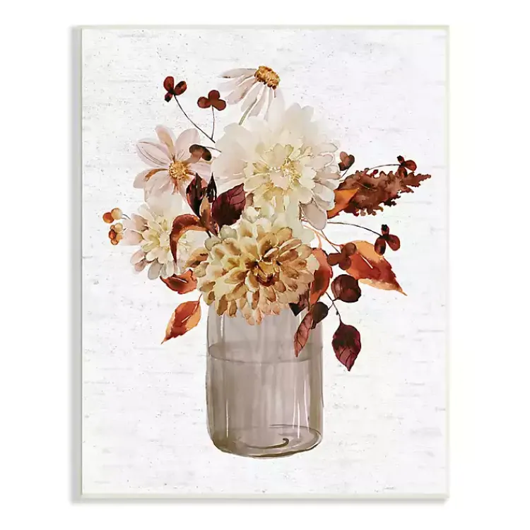 Wall Plaques-Kirklands Home Autumn Flower Bouquet Wall Plaque