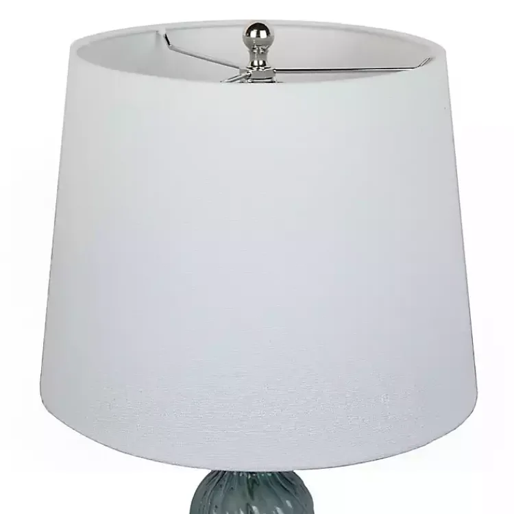 Table Lamps-Kirklands Home Turquoise Glass Table Lamps, Set of 2 White