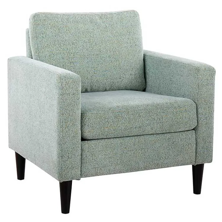 Accent Chairs-Kirklands Home Mossy Contemporary Upholstered Accent Chair Green