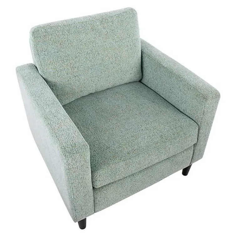 Accent Chairs-Kirklands Home Mossy Contemporary Upholstered Accent Chair Green