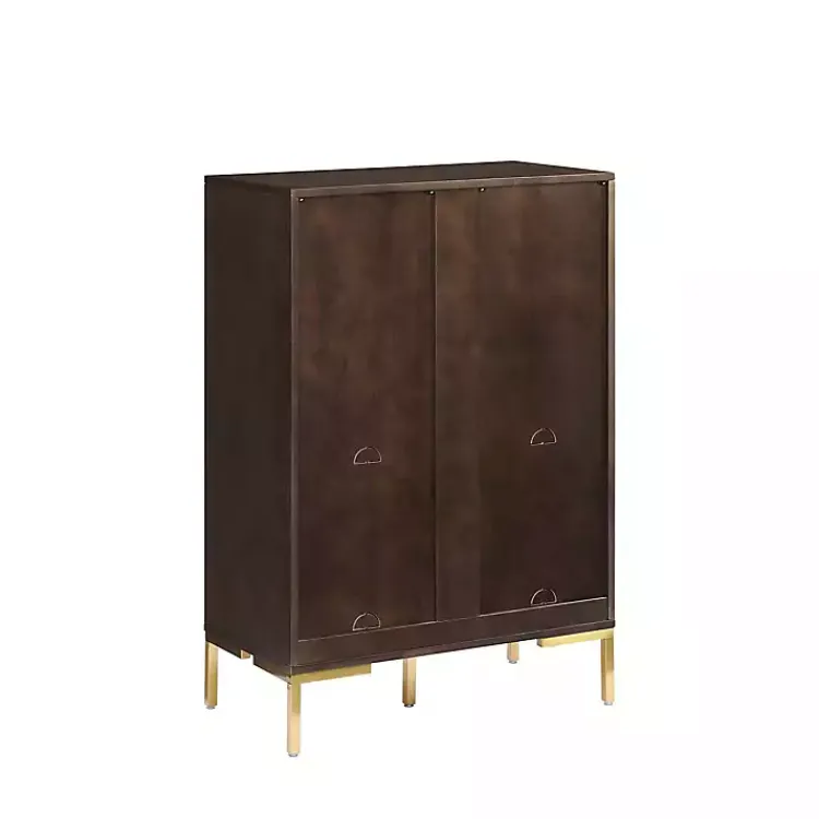 Bookshelves-Kirklands Home Cadence Gold Record Storage Bookcase