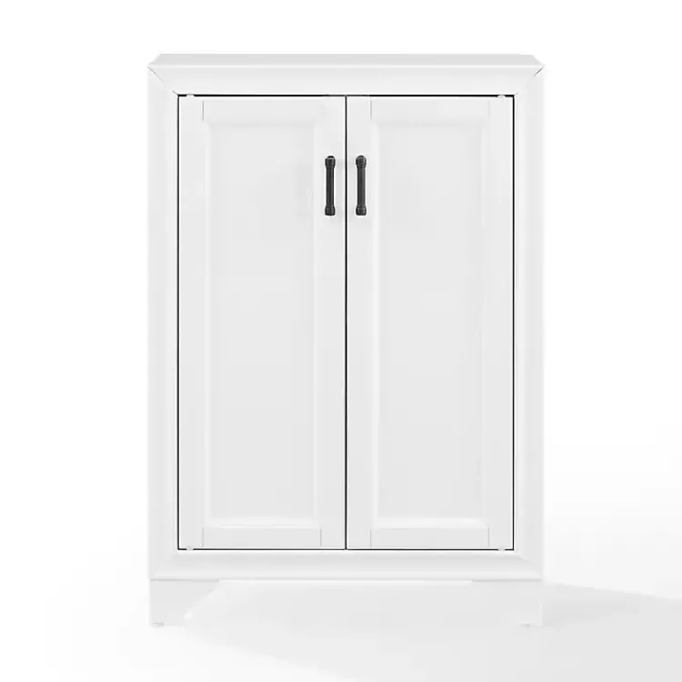 Cabinets & Sideboards-Kirklands Home Distressed Wood Accent Cabinet White