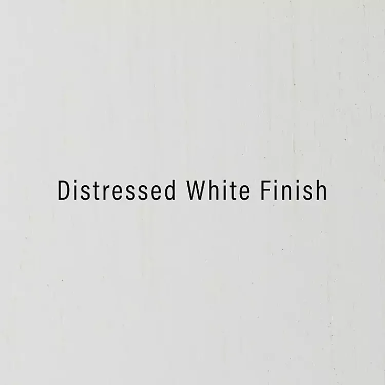 Cabinets & Sideboards-Kirklands Home Distressed Wood Accent Cabinet White