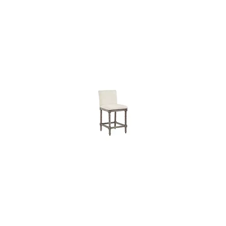 Bar Stools & Counter Height Stools-Kirklands Home Cream Spindle Legs Counter Stool Ivory