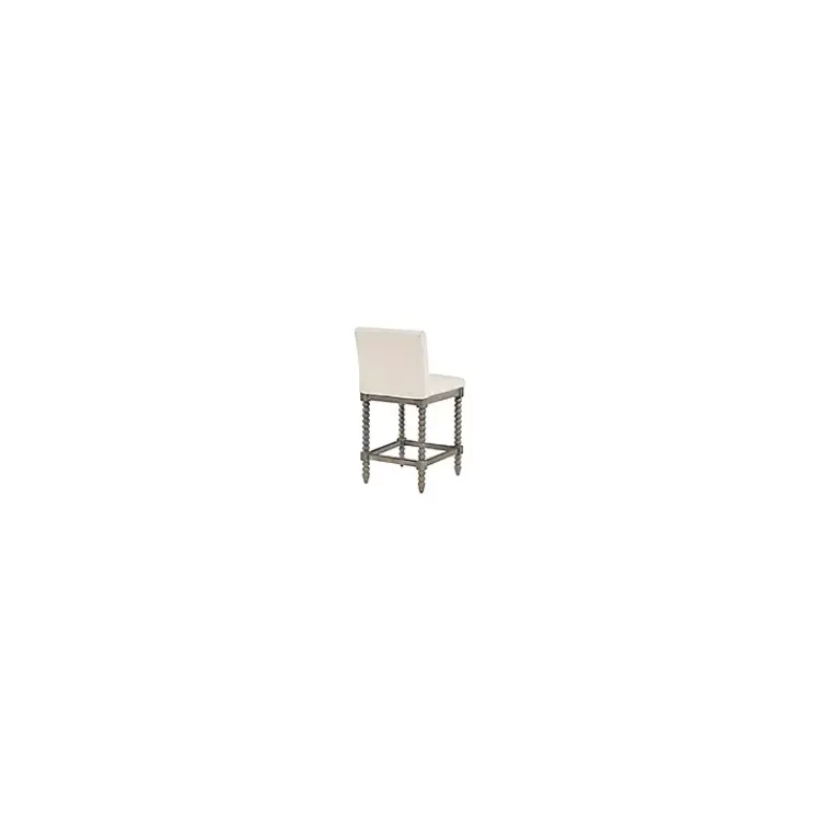 Bar Stools & Counter Height Stools-Kirklands Home Cream Spindle Legs Counter Stool Ivory
