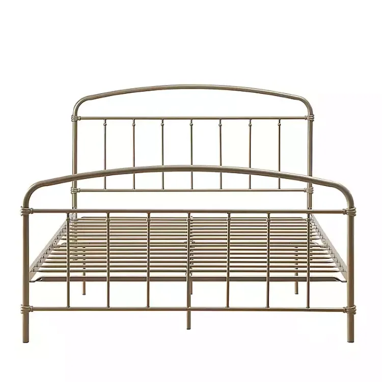 Beds & Headboards-Kirklands Home en Sun Vintage Arch Queen Bed Frame Gold