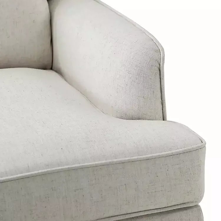 Accent Chairs-Kirklands Home Cream Upholstered Wingback Rocking Chair Ivory