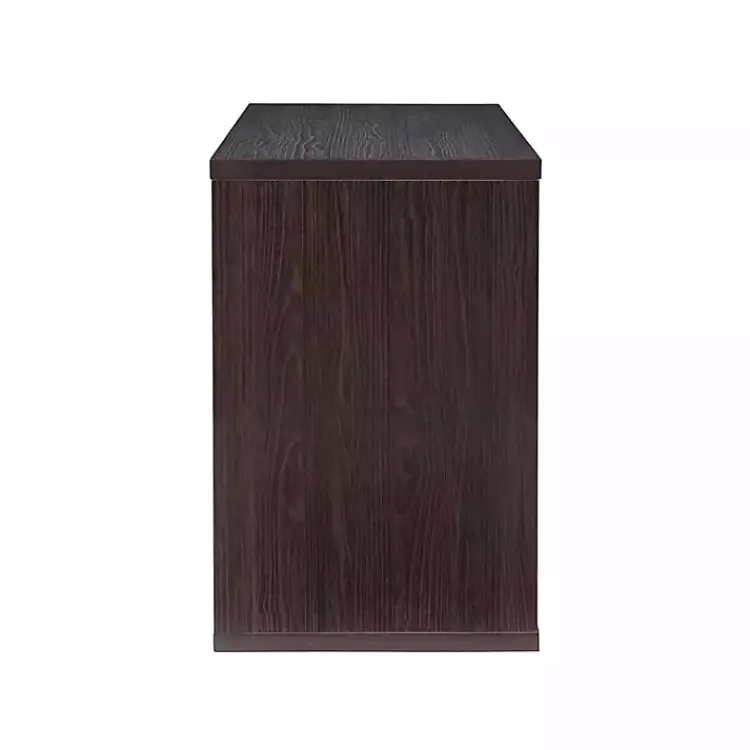 Office Furniture-Kirklands Home Espresso Cube Storage Wood Desk